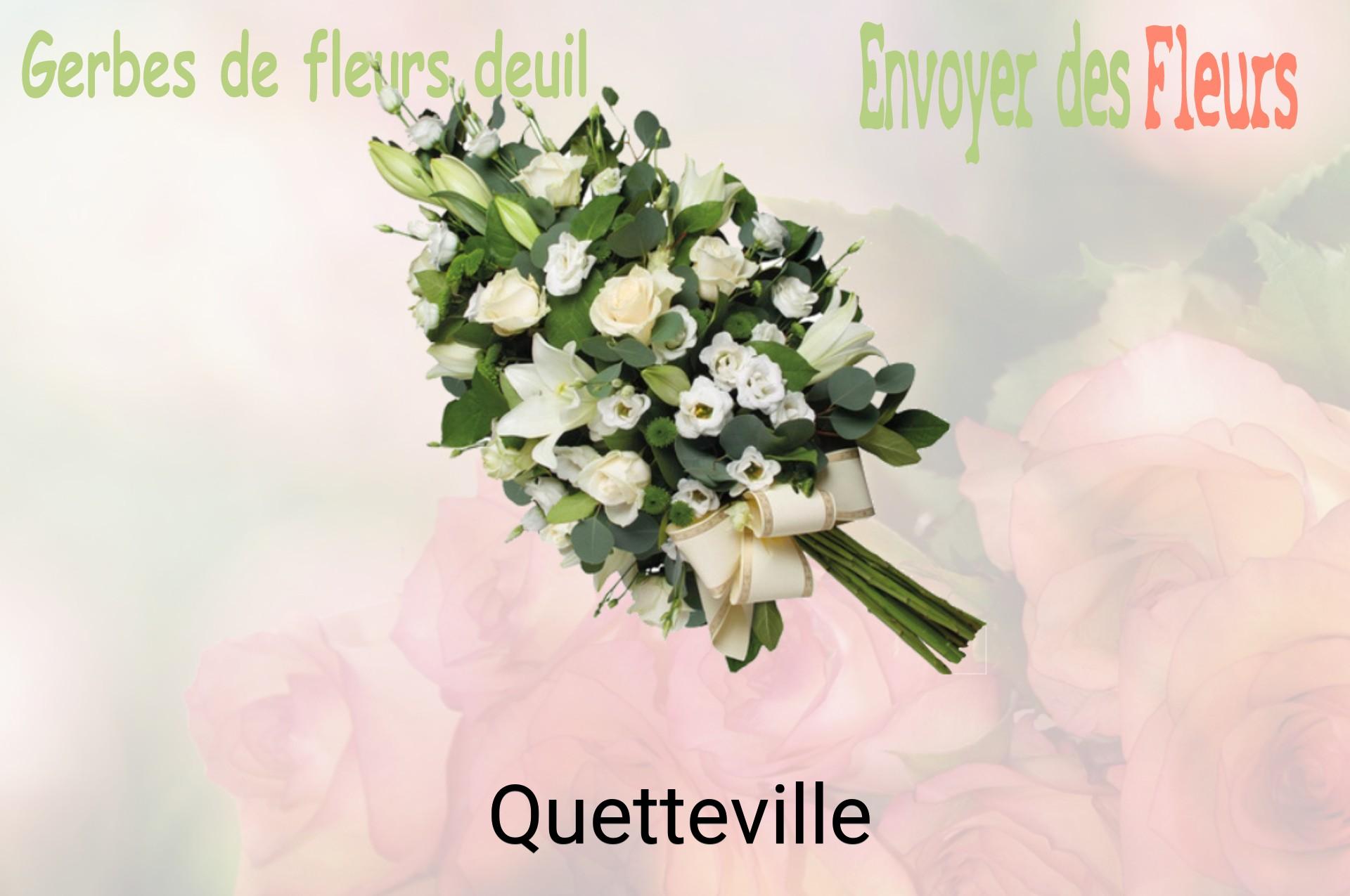 Gerbe de fleurs de deuil livrée à Quetteville